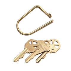 Craighill Wilson Brass Keyring - 2” Carabiner Keychain Clip, Modern Minimalist Key Ring for Car Keys, Heavy Duty, Lightweight, D Ring Key Organizer